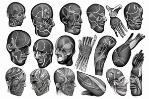 anatomical minimalist modern tattoo masculine tattoo idea