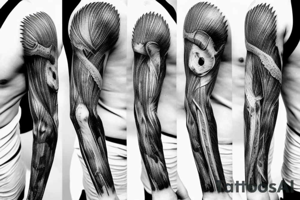 anatomical minimalist modern tattoo masculine tattoo idea