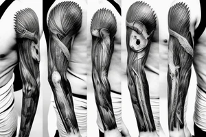 anatomical minimalist modern tattoo masculine tattoo idea