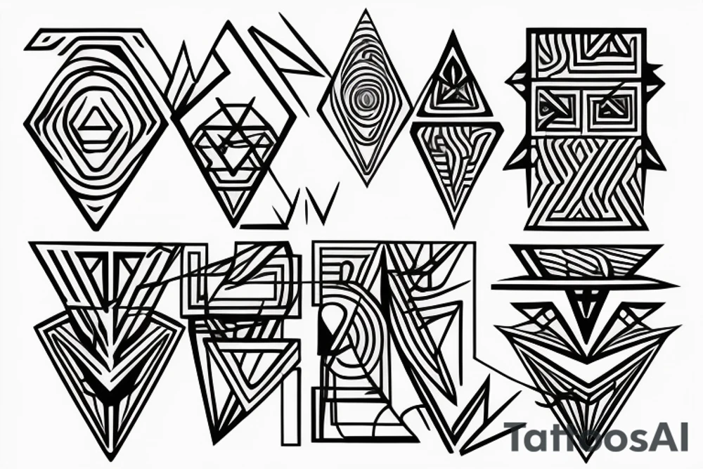 Triangles tattoo idea