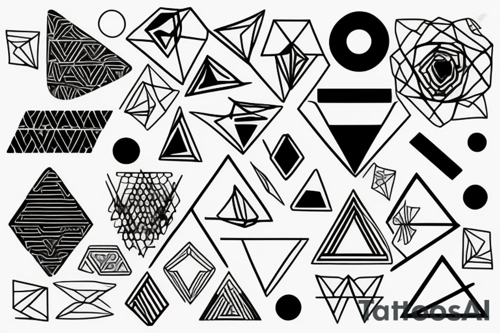 geometric minimalist tattoo idea