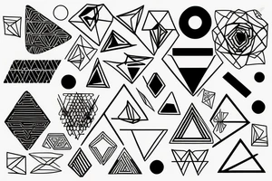 geometric minimalist tattoo idea