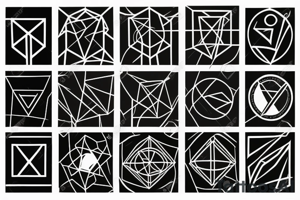 geometric minimalist tattoo idea