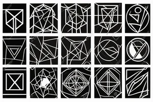 geometric minimalist tattoo idea