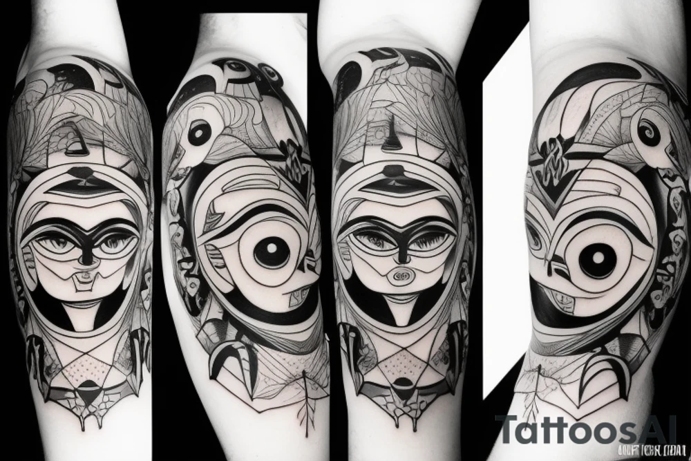evil eyes tattoo idea