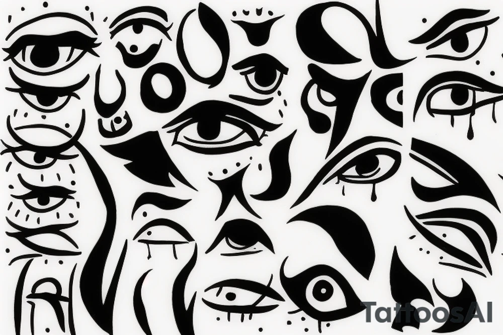 lost eyes tattoo idea
