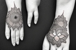 micro realism for hand tattoo idea