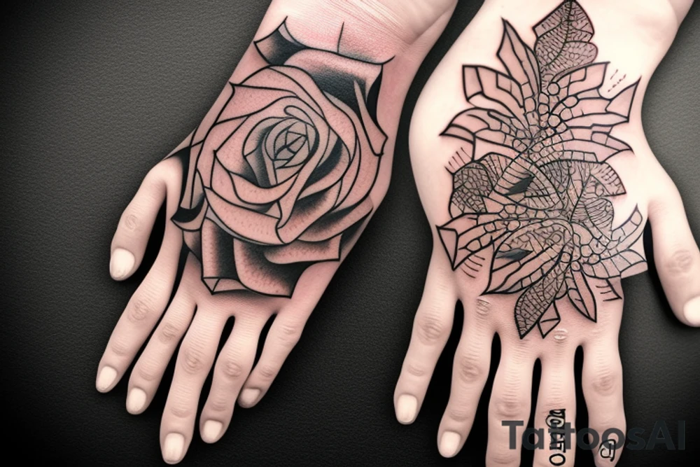 Hand Tattoo,micro realism, mind over matter tattoo idea