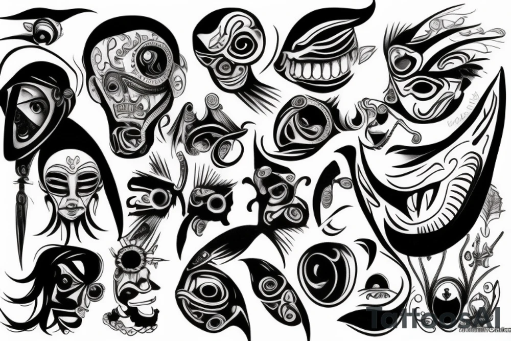 lost eyes tattoo idea