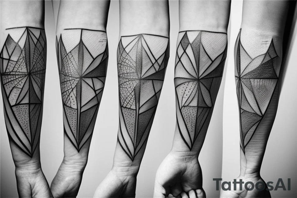 geometric micro realism tattoo on hand tattoo idea