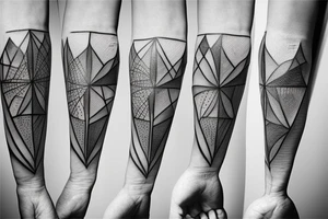 geometric micro realism tattoo on hand tattoo idea