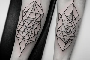 geometric micro realism tattoo on hand tattoo idea