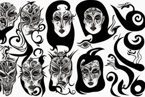 burning eyes tattoo idea