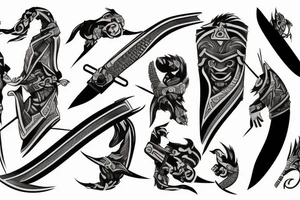 genji sword tattoo idea