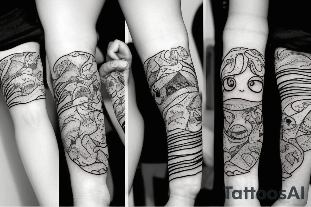 blurry eyes tattoo idea