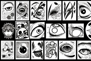 blurry eyes tattoo idea