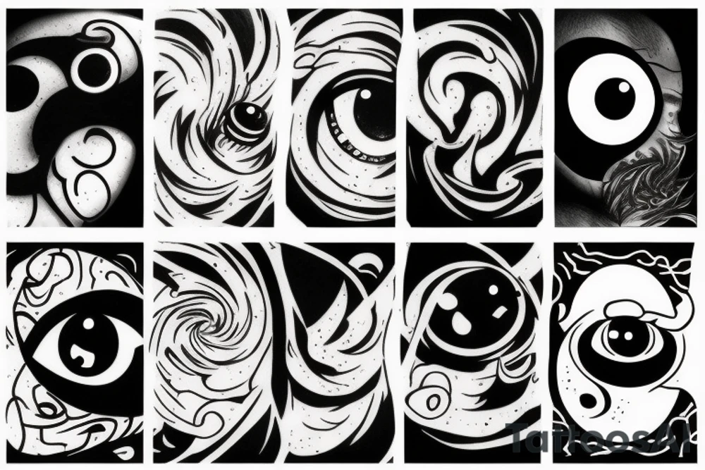 blurry eyes tattoo idea