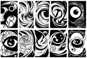 blurry eyes tattoo idea