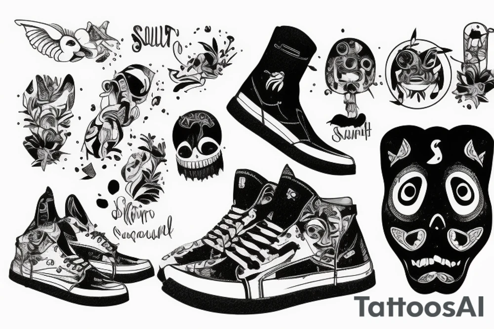 squirel with street wear outfit tattoo idea