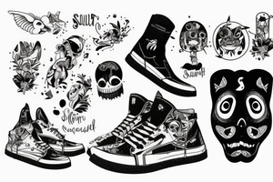 squirel with street wear outfit tattoo idea