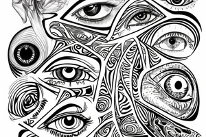 trippy eyes tattoo idea