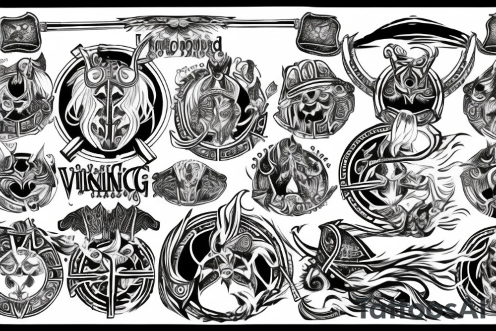 viking shield maiden tattoo idea