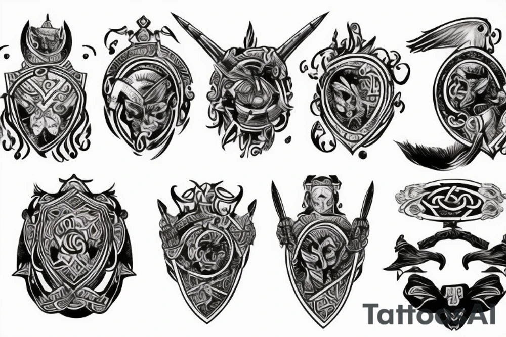viking shield maiden tattoo idea