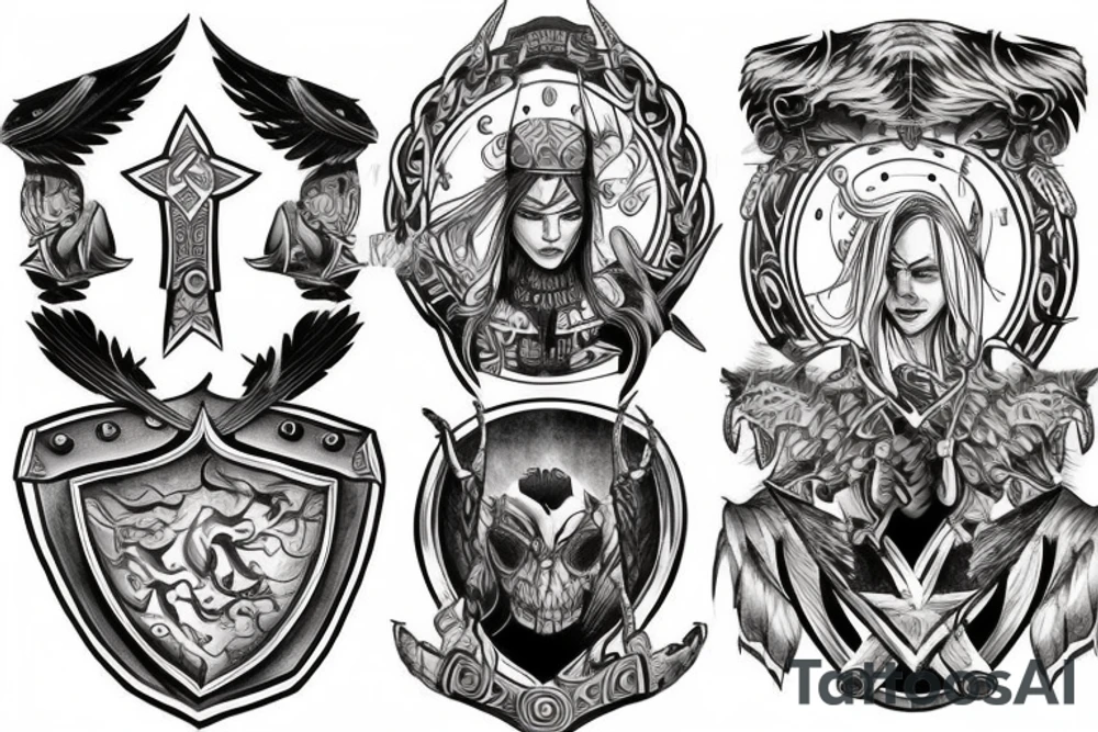 shield maiden tattoo idea