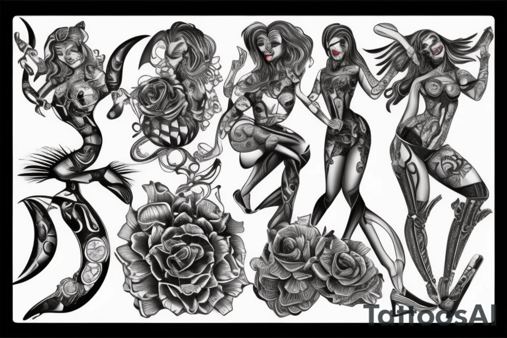 pinup girl tattoo idea
