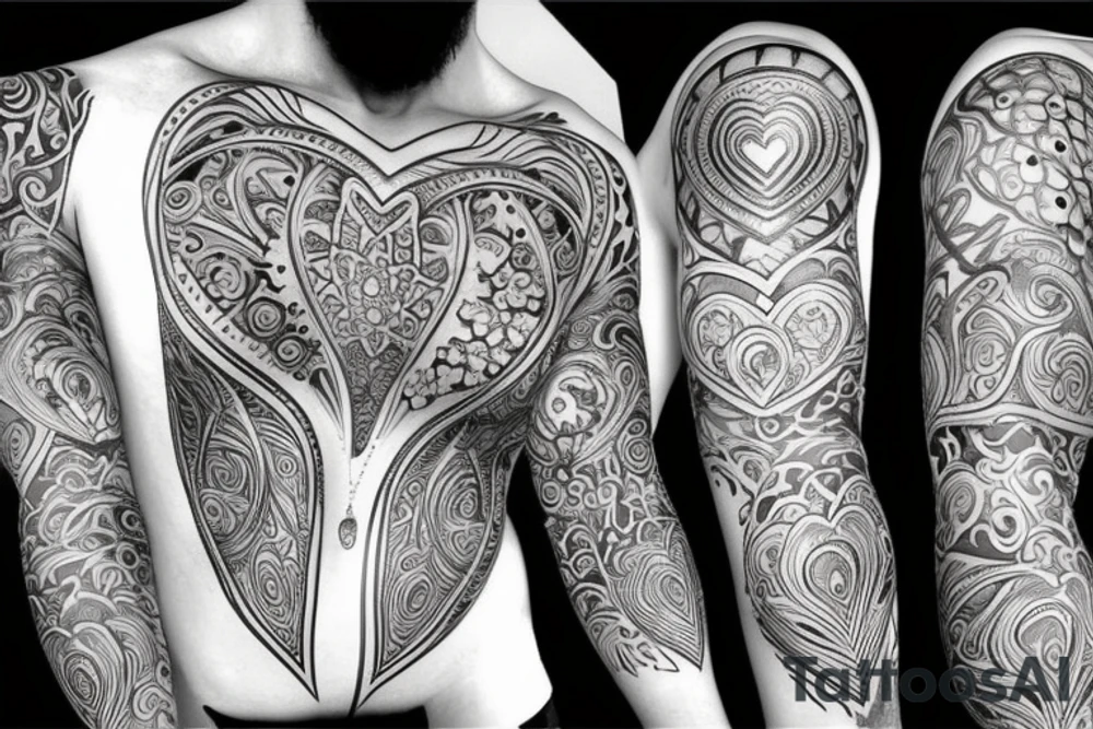 Heart light tattoo idea