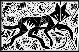 A black fox running to safety tattoo idea