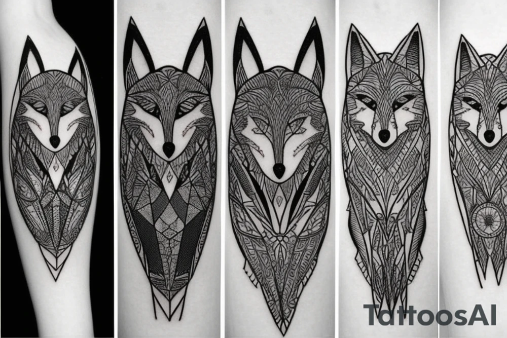A psychodynamic fox tattoo idea