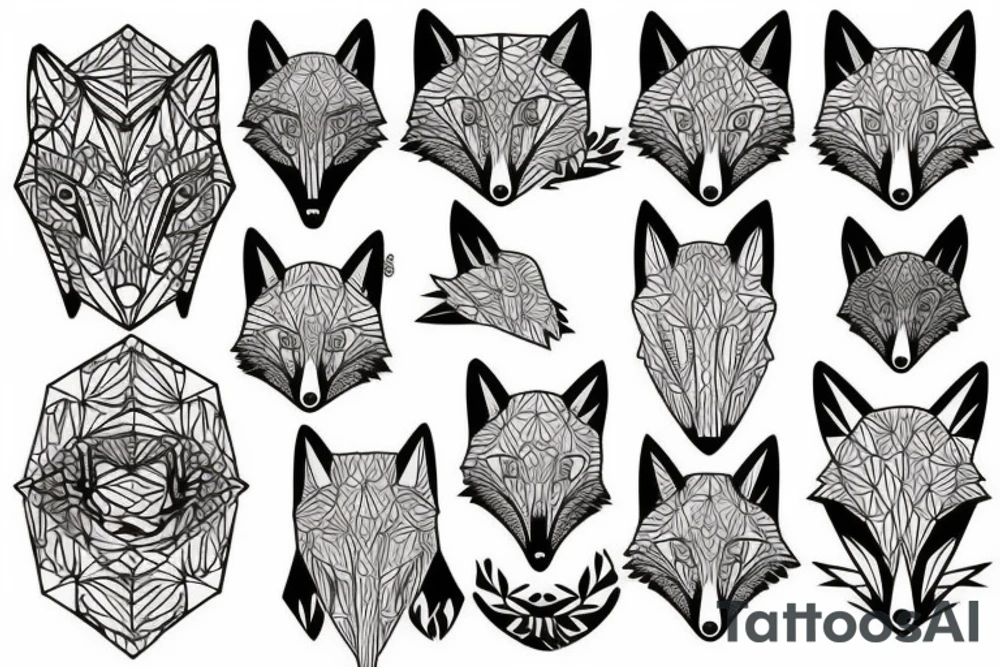 A psychodynamic fox tattoo idea