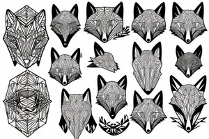 A psychodynamic fox tattoo idea