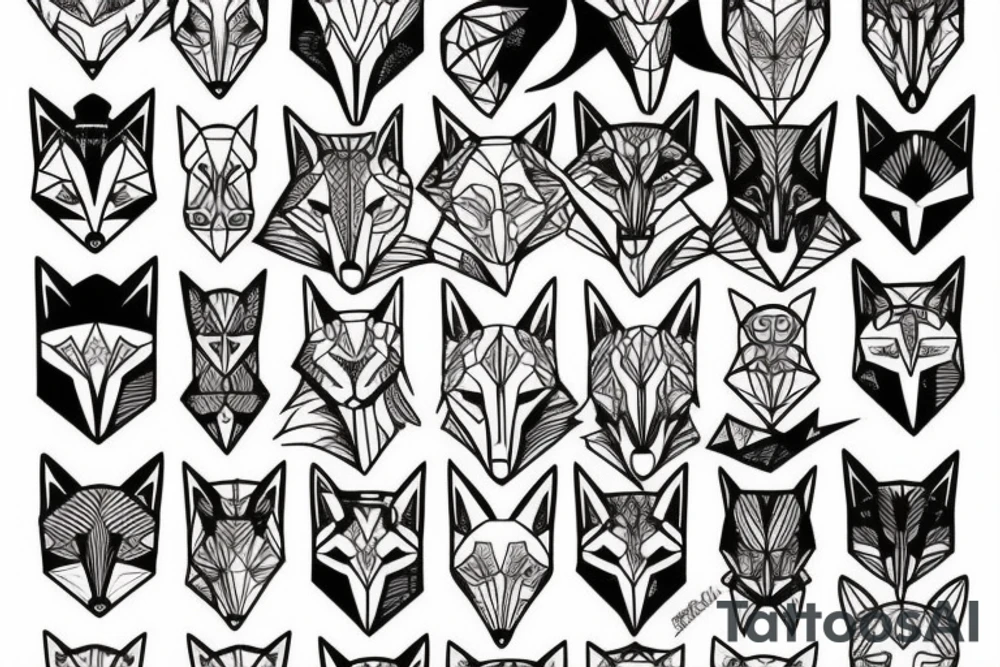 A psychodynamic fox tattoo idea