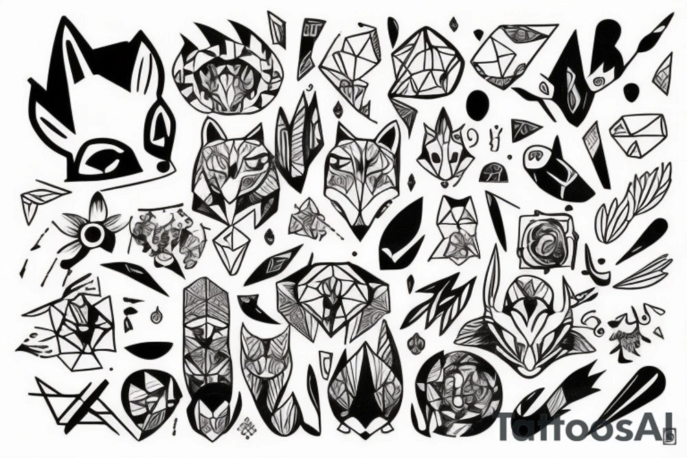 A psychodynamic fox tattoo idea