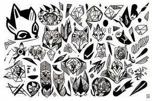 A psychodynamic fox tattoo idea