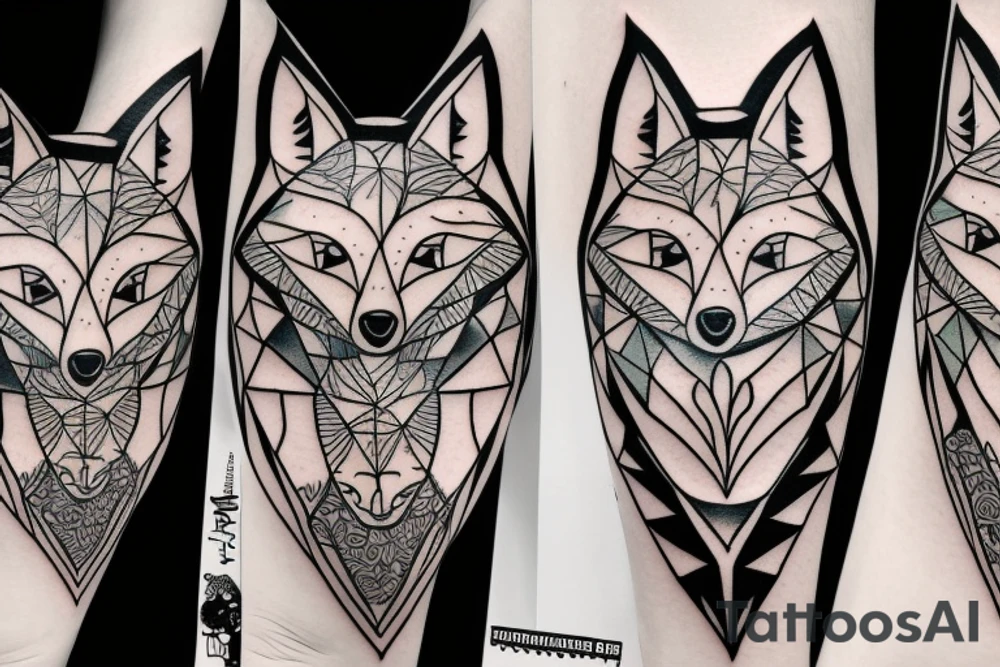 A psychodynamic fox tattoo idea
