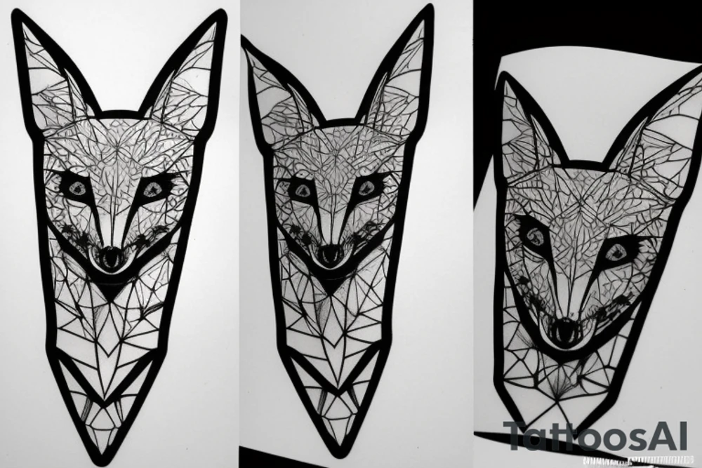 A Rorschach fox tattoo idea