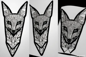 A Rorschach fox tattoo idea