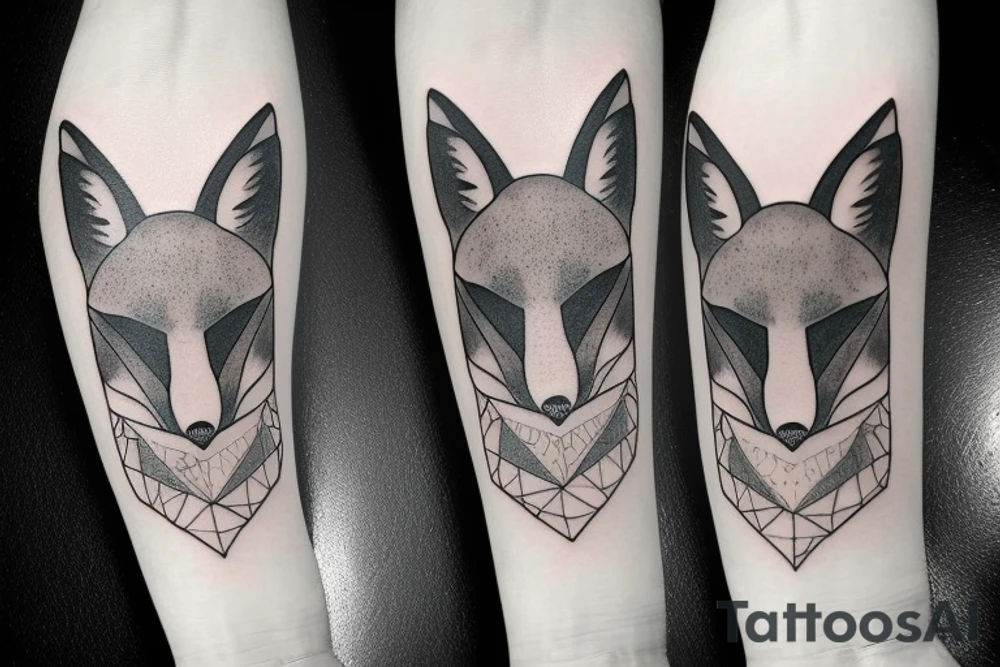 A Rorschach fox tattoo idea