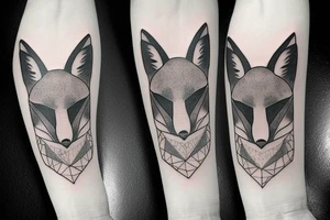 A Rorschach fox tattoo idea