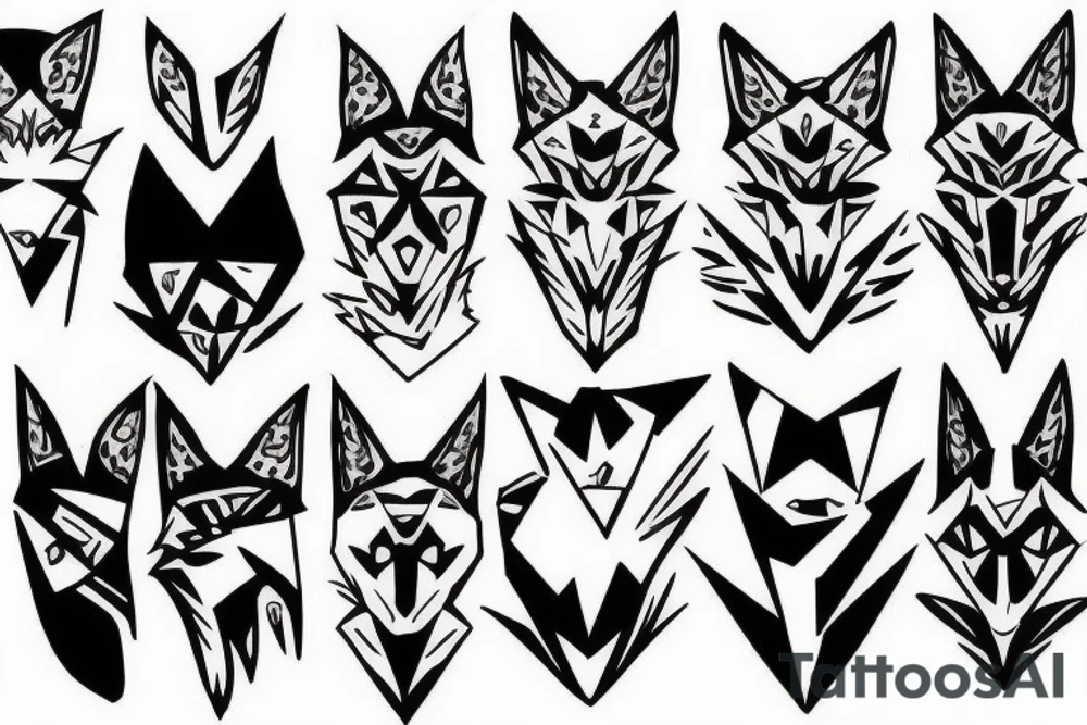 A Rorschach fox tattoo idea