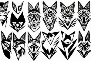 A Rorschach fox tattoo idea