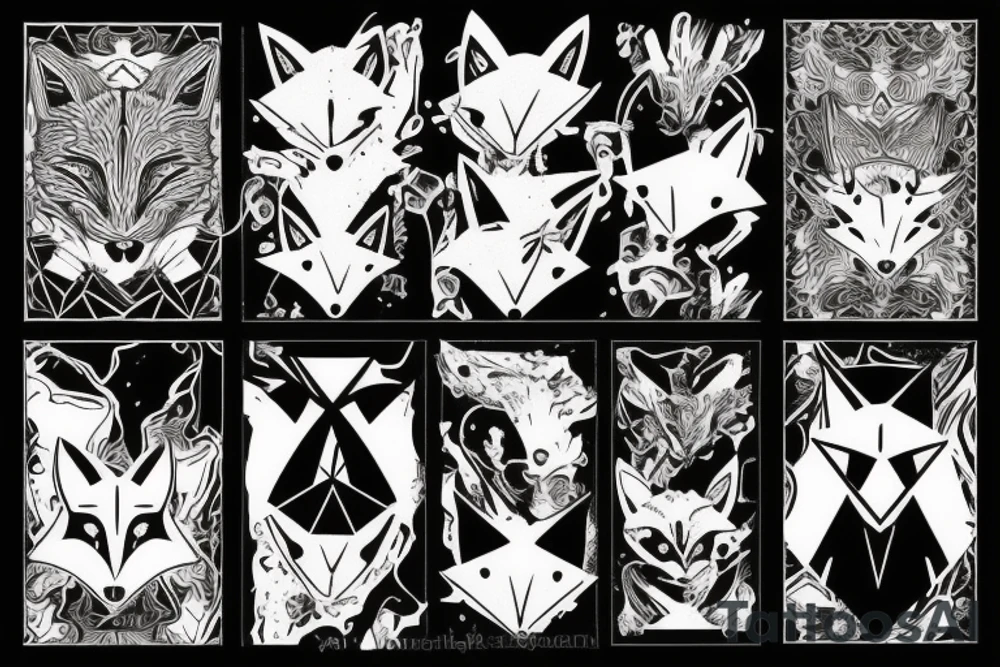A Rorschach fox tattoo idea