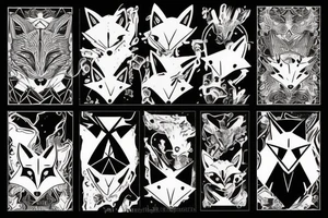 A Rorschach fox tattoo idea