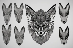 A Rorschach Inkblot fox tattoo idea