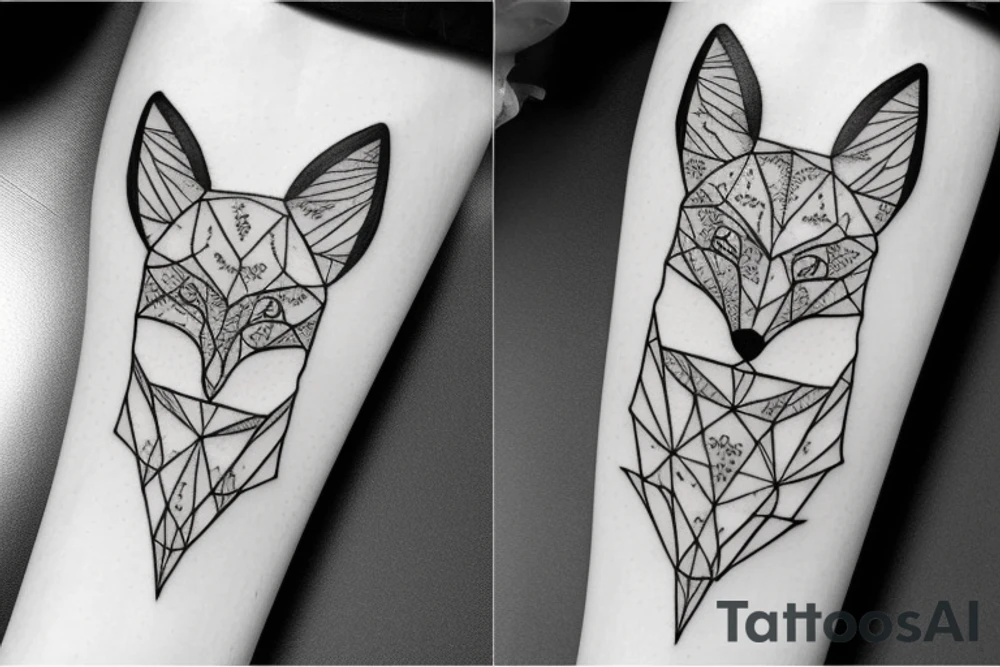 A Rorschach Inkblot fox tattoo idea