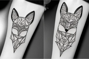A Rorschach Inkblot fox tattoo idea