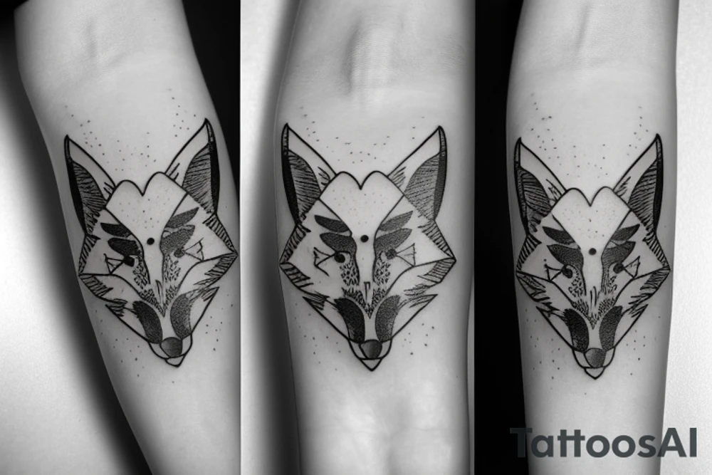 A Rorschach Inkblot fox tattoo idea